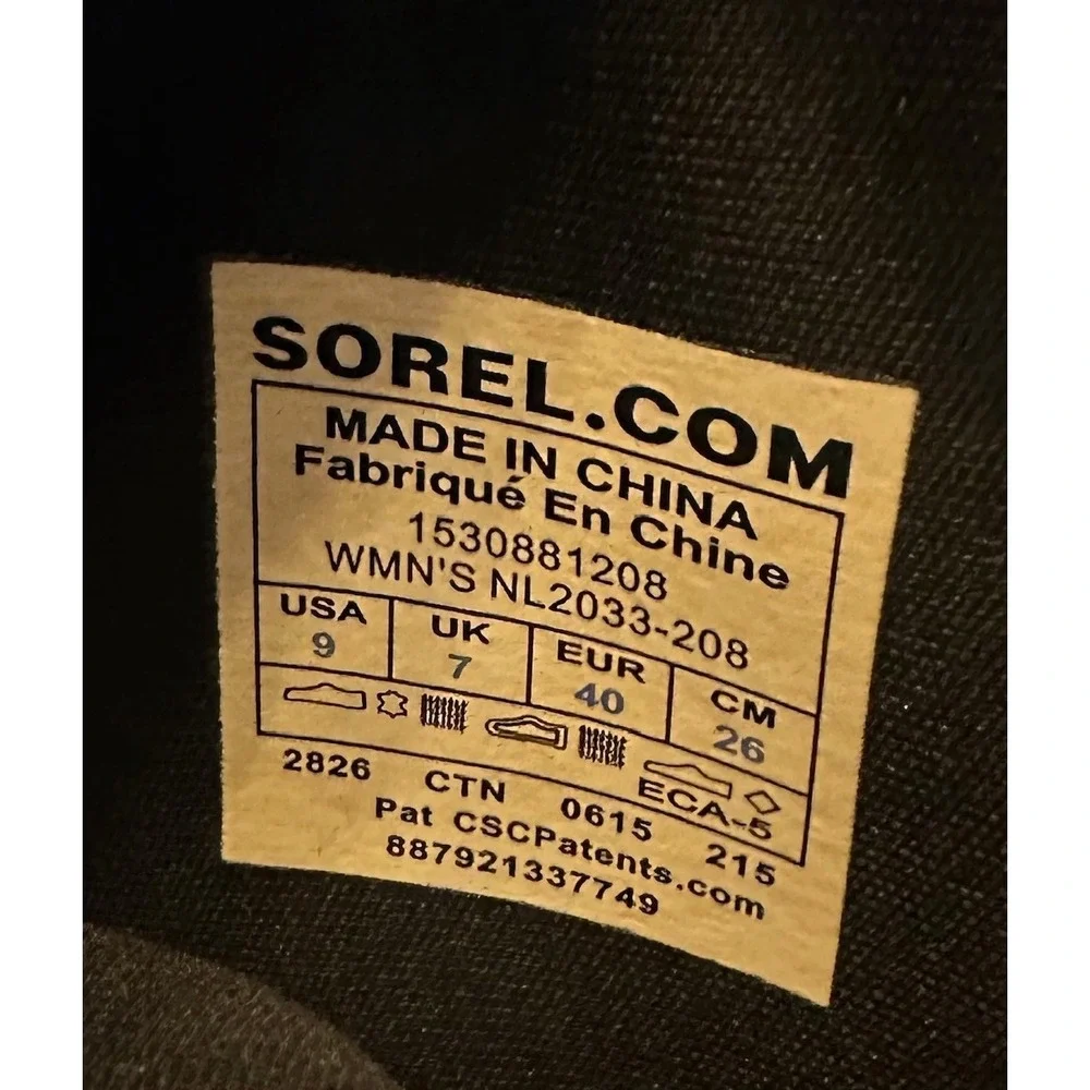 Sorel Conquest Carly Brown‎ Leather Suede Tall Boots Womens 9